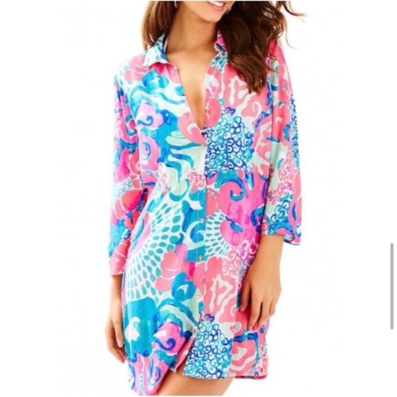 Lilly Pulitzer Emerald Beach Cover Up Tunic Size XS - Picture 1 of 8